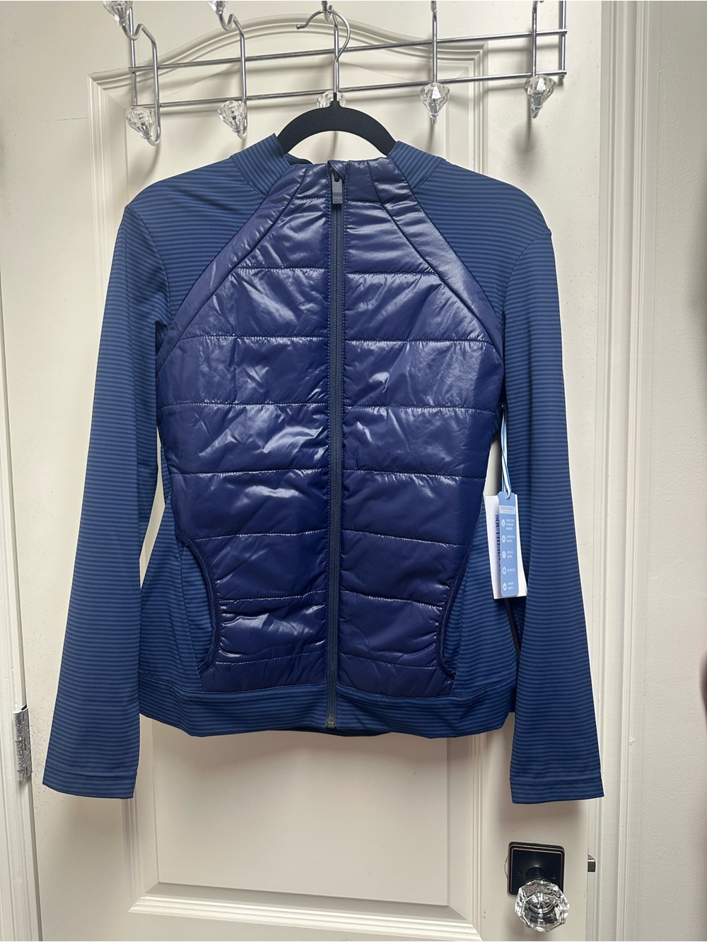 NWT Southern Tide Women's Quilted Hybrid Puffer Jacket - Nautical Navy